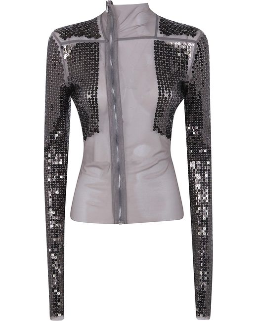 Rick Owens Black "Gary" Embroidered Jacket