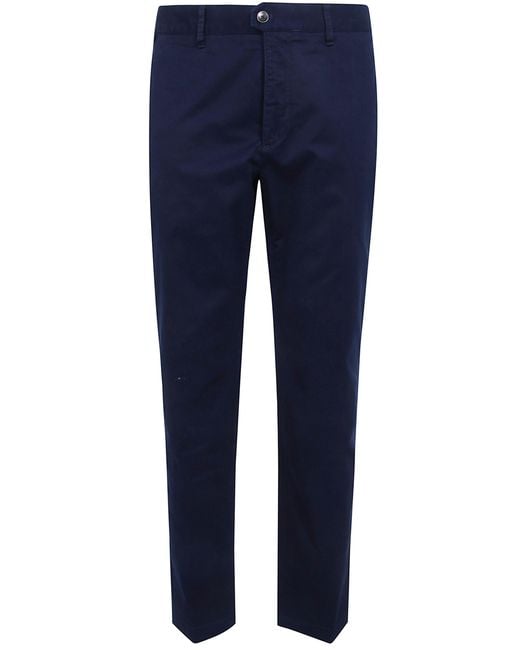 Incotex Blue Chino Trousers Regular "Classic Regular Chino" for men
