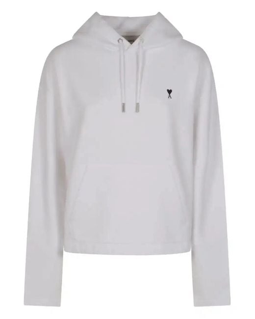AMI Gray Contrasted "Ami De Coeur" Hoodie