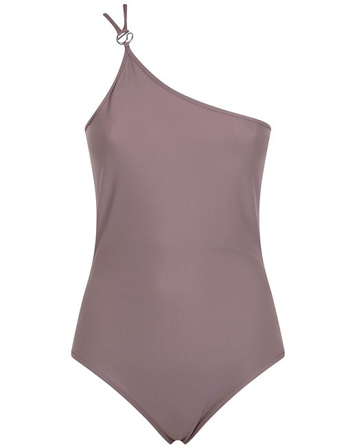 Coperni Purple One Shoulder Swimsuit