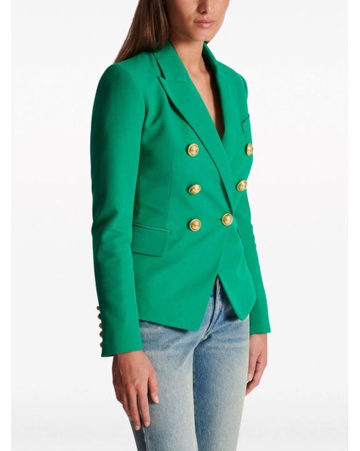 Balmain Green Six Button Jacket
