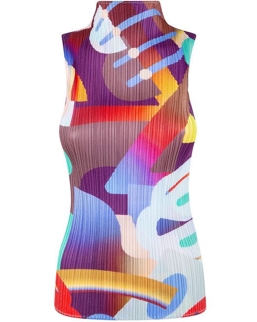 Pleats Please Issey Miyake Red "Playground" T-Shirt