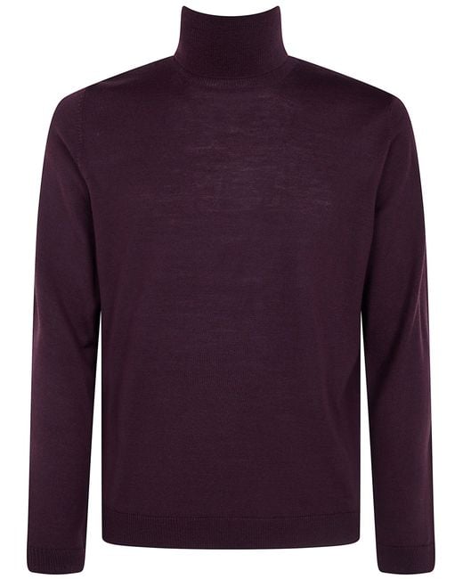 Nuur Purple Sweater Turtle Neck "Long Sleeves Turtle Neck" for men