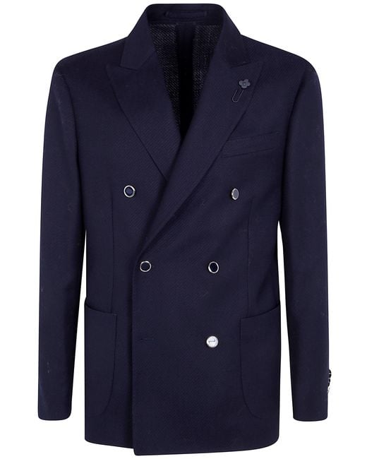 Lardini Blue Jacket Wool "Roma" for men