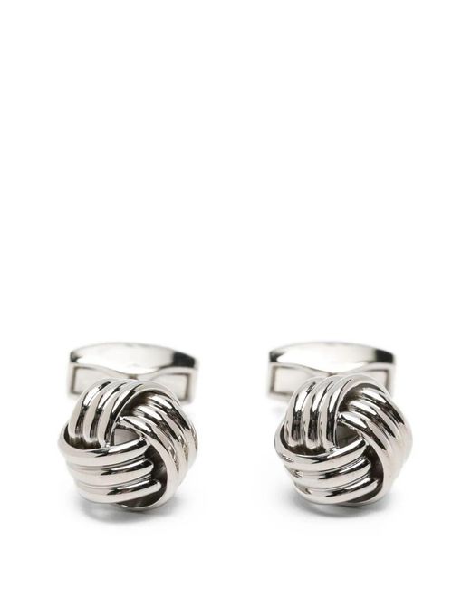 Tateossian White Knot Cufflinks for men