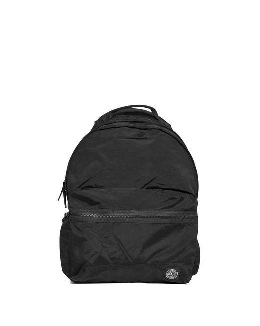 Stone Island Black Backpack