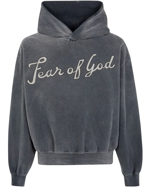 Fear Of God Black Sweatshirt Classic Fit "26" Half Raglan Hoodie