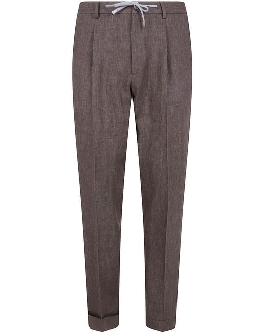 Barba Napoli Gray "Roma" Chino Trousers for men