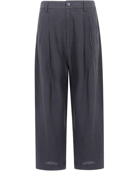 Ziggy Chen Blue Pants Pleated Tapered Trouser for men