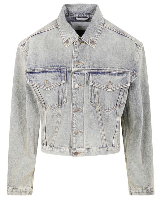 Entire studios Green "Shrunken" Denim Jacket