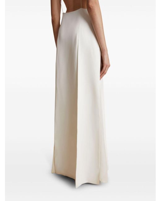 Khaite White Nonya Open-back Maxi Dress