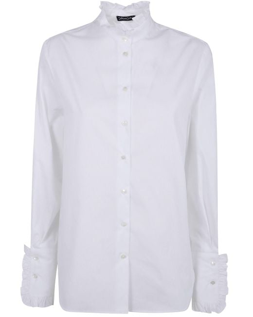 DR. HOPE White Ruffled Shirt