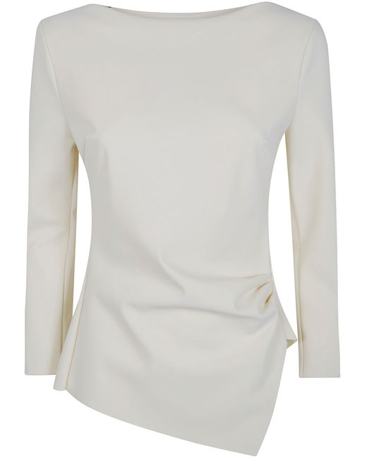 La Petite Robe Di Chiara Boni White Top Long Sleeve "Kyung"