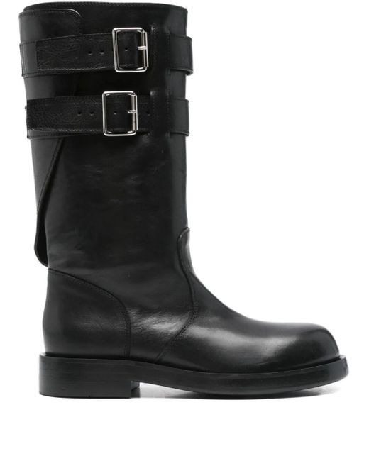 Ann Demeulemeester Black Osmo Rounded Boots With Belts