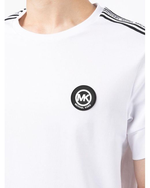 Michael Kors White New Evergreen Logo Tee for men