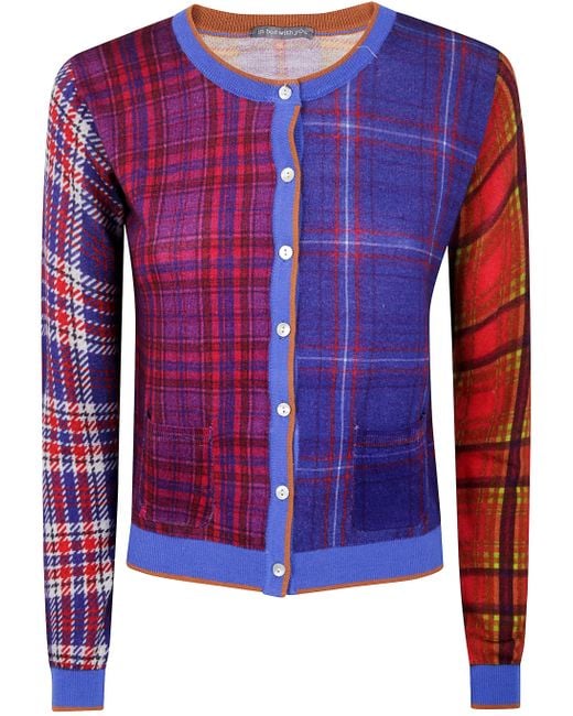 In bed with You Blue Corean Pockets Cardigan Contrast Edges