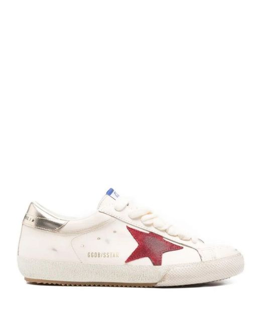 Golden Goose Deluxe Brand Pink "Super Star" Leather Upper Suede Star Laminated Heel for men