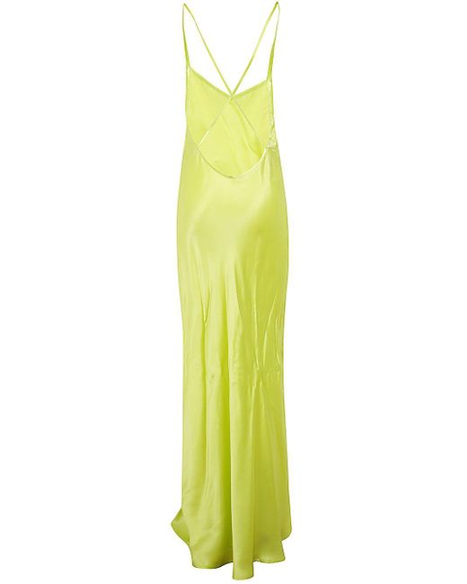 Pierre Louis Mascia Green Silk Slip Dress