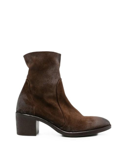 Strategia Brown Boots High Heel "Wash Bitter Iron"