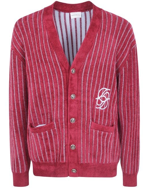 Drole de Monsieur Pink Cardigan "D Mirror Monogram" for men