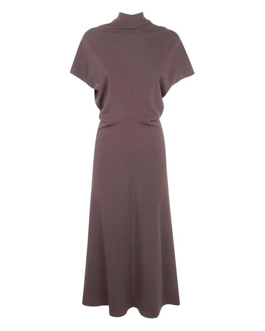 DR. HOPE Purple Bias Cut Dress
