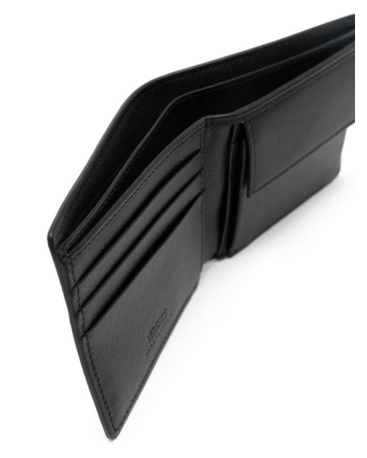 Versace Black Medusa-head Leather Wallet for men