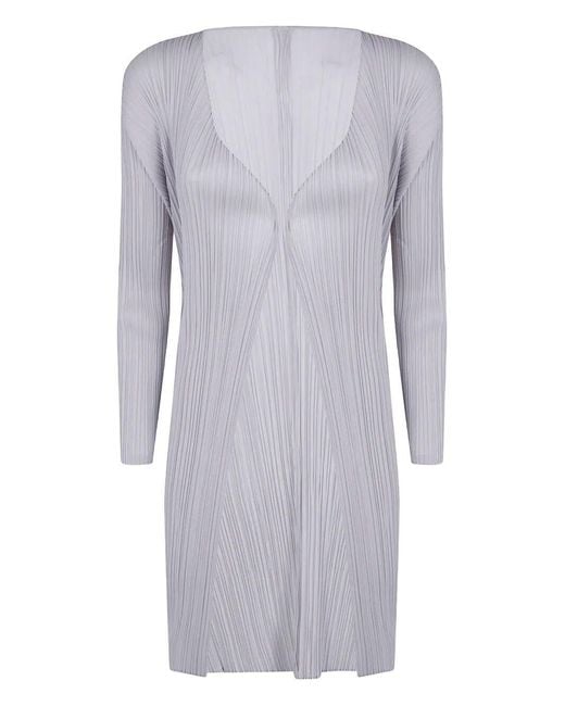 Pleats Please Issey Miyake Gray "Basics" Coat