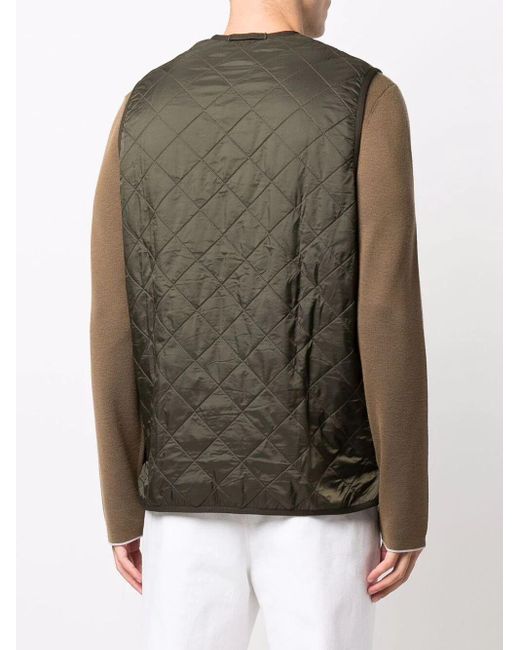 Barbour Green Polarquilt Waistcoat Zipper Liner Clothing for men
