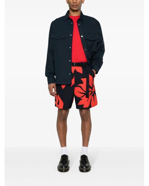 Sacai Floral Embroidered Patch Suiting Shorts Clothing for men