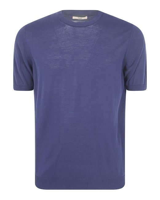Nuur Blue Crew Neck T-Shirt for men