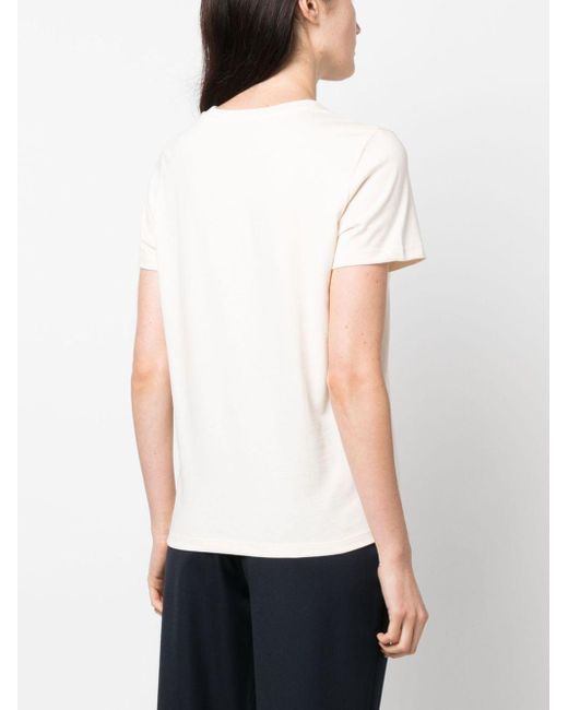 A.P.C. White Logo-print Cotton T-shirt