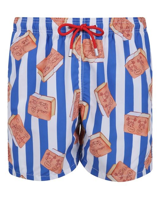 Mc2 Saint Barth Blue Swim Trunks Classic "Gustavia" for men