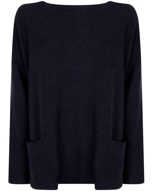 Daniela Gregis Blue Sweater Pocket "5 Pockets Boatneck"