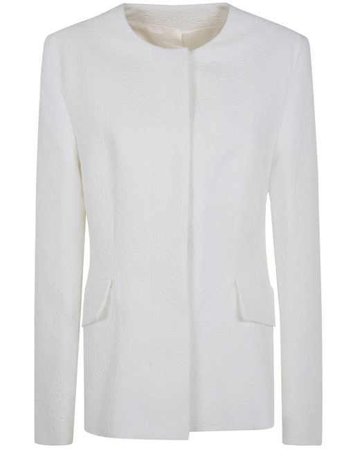 Totême White Jacket Cotton "Jacquard"