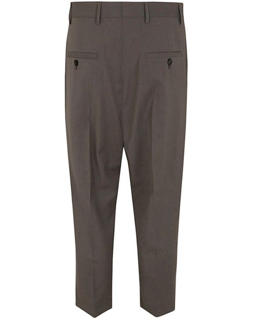 Rick Owens Gray Astaires Cropped Trousers Clothing for men