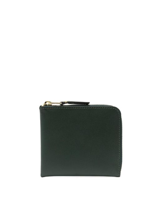 Comme des Garçons Green Zip-up Leather Wallet for men