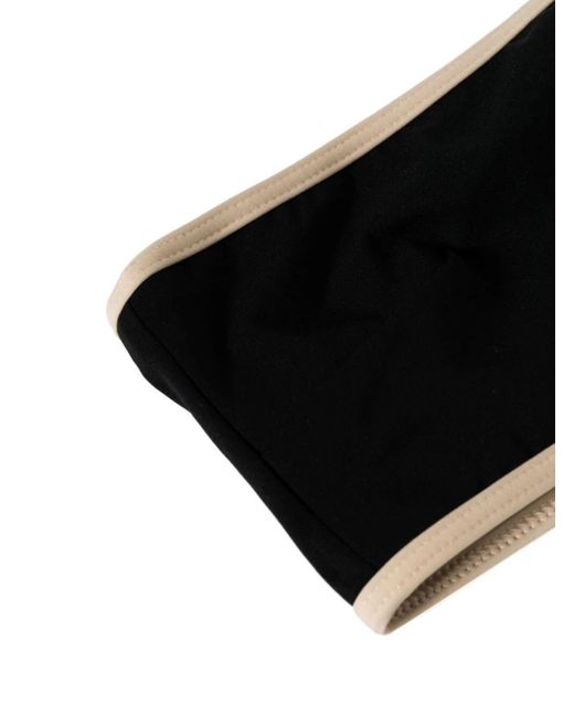 Totême  Black Striped-edge Bikini Top