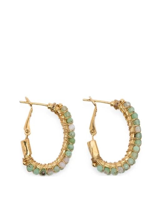 Gas Bijoux Metallic Earrings Hoop "Creole Lyre"