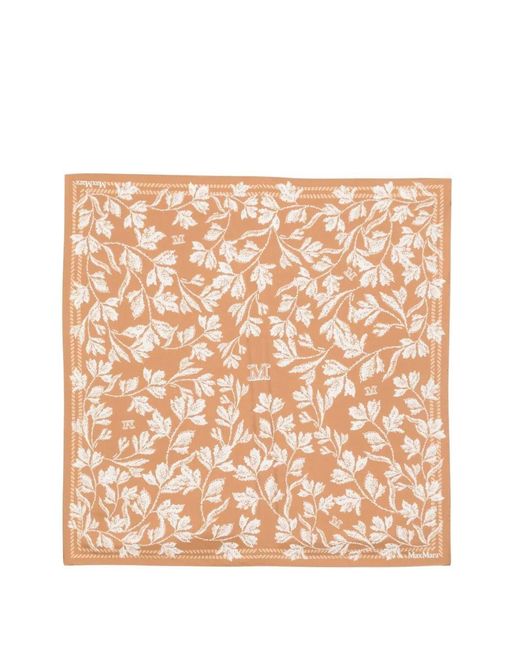 Max Mara Natural Carre Printed Foulard