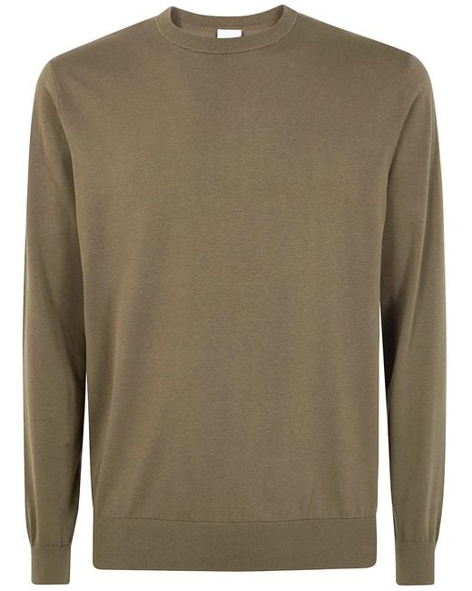Aspesi Green Round Neck Sweater for men