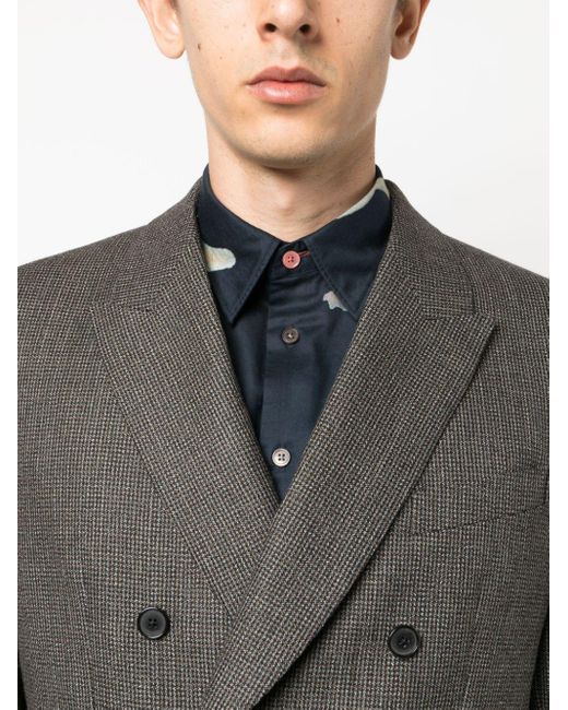 Paul Smith Gray Double-breasted Wool Blazer for men