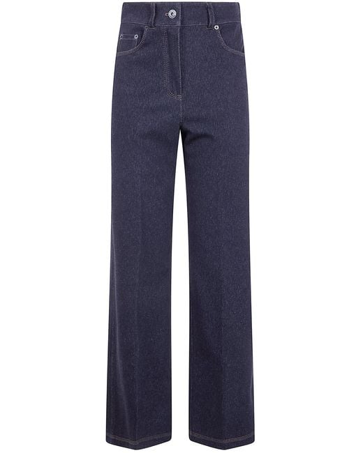 Max Mara Pure Black "Mxpribes" Denim Jersey Trousers