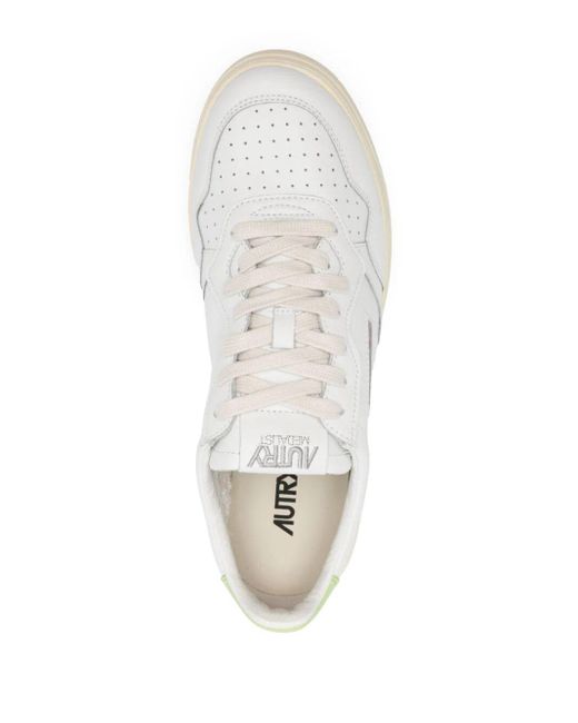 Autry White Medalist Low Sneakers Shoes for men