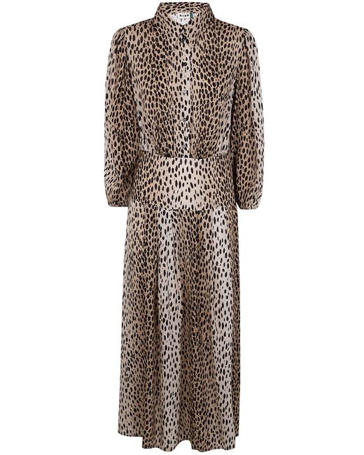 Rixo Natural "Izzy" Dress Antelope Spot