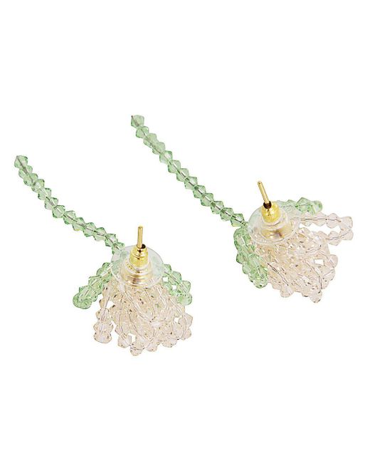 Simone Rocha Metallic Cluster Crystal Flower Earring Accessories