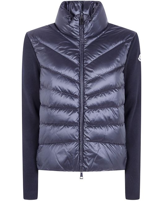 Moncler Blue Sweater Polyamide "Cardigan"