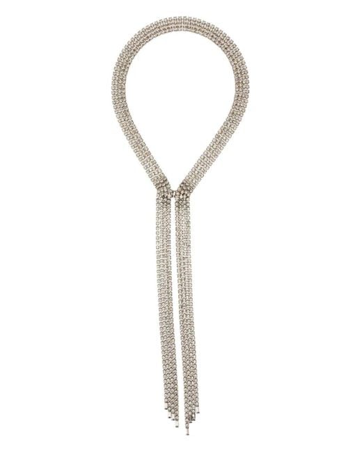Helene Zubeldia White "Crystal Palace" Crystal Tie Necklace