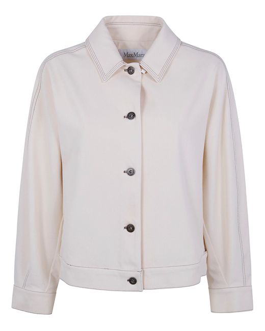 Max Mara Pure Natural "Mxpnettare" Denim Jersey Jacket