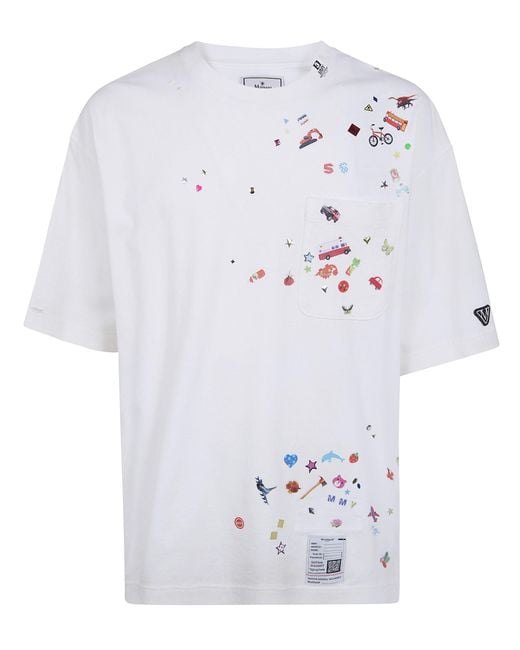 Maison Mihara Yasuhiro White Kids Sticker Tee for men