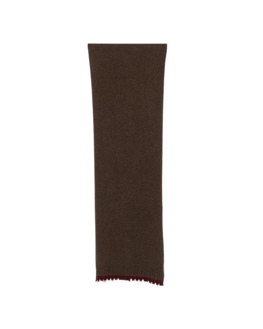 Uma Wang Brown Scarf Cashmere "Plain Ws" for men